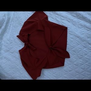 Open-back Crop Shirt